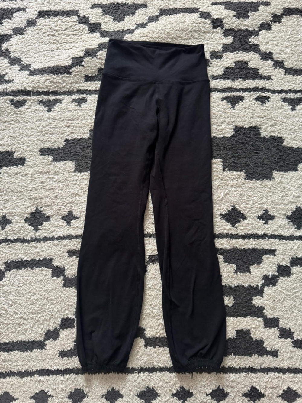 aerie Hugger Black Cinch High-Rise Jogger Pants